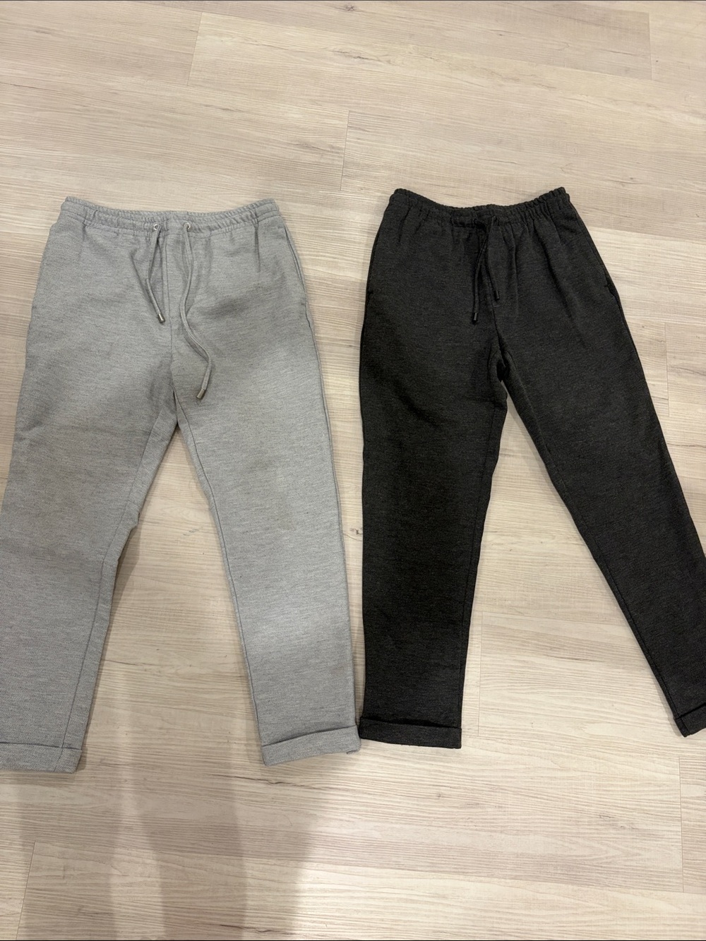Zara Men's Black Drawstring Joggers - two pairs
